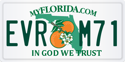 FL license plate EVRM71