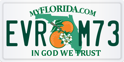 FL license plate EVRM73