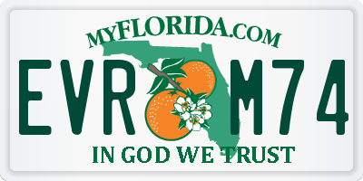 FL license plate EVRM74