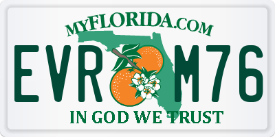 FL license plate EVRM76