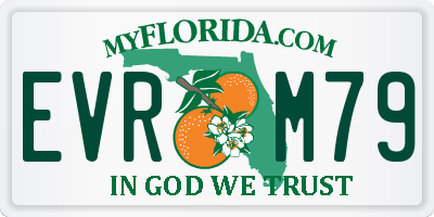 FL license plate EVRM79