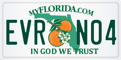 FL license plate EVRN04