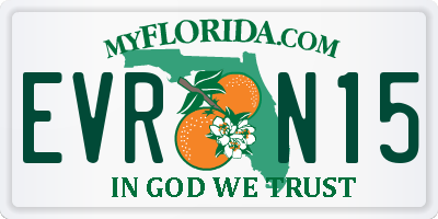 FL license plate EVRN15