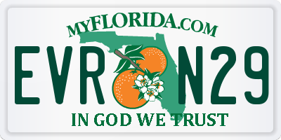 FL license plate EVRN29