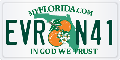 FL license plate EVRN41