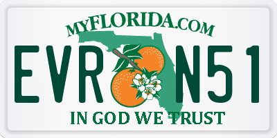 FL license plate EVRN51