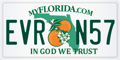 FL license plate EVRN57
