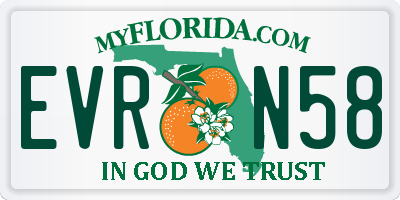 FL license plate EVRN58
