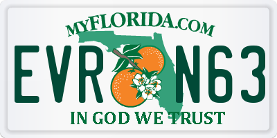 FL license plate EVRN63