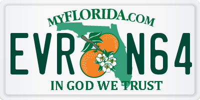 FL license plate EVRN64