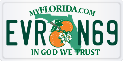 FL license plate EVRN69