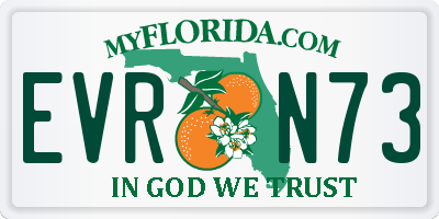 FL license plate EVRN73