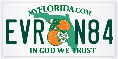 FL license plate EVRN84