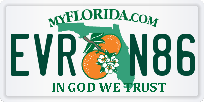 FL license plate EVRN86