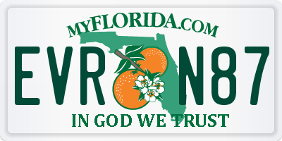 FL license plate EVRN87
