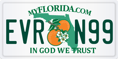 FL license plate EVRN99