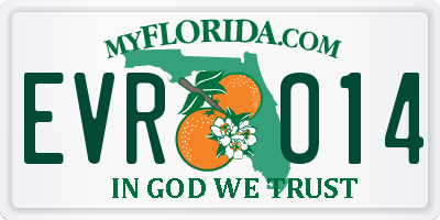 FL license plate EVRO14
