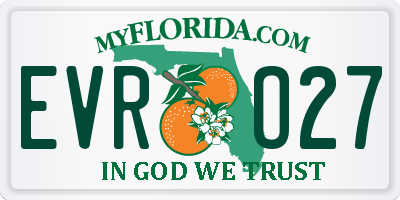 FL license plate EVRO27