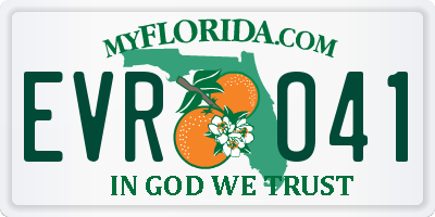 FL license plate EVRO41