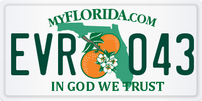 FL license plate EVRO43