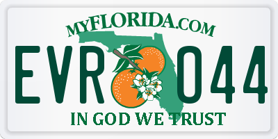 FL license plate EVRO44