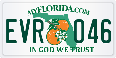 FL license plate EVRO46