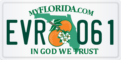 FL license plate EVRO61