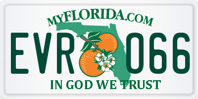 FL license plate EVRO66
