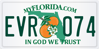 FL license plate EVRO74