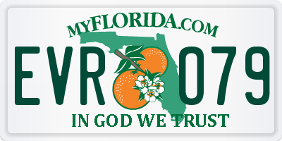 FL license plate EVRO79