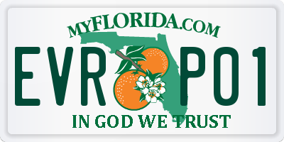 FL license plate EVRP01