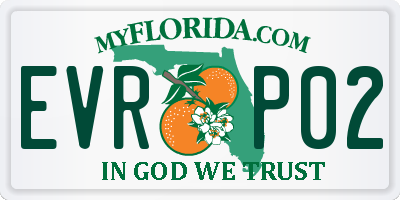 FL license plate EVRP02