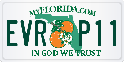 FL license plate EVRP11