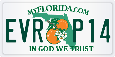 FL license plate EVRP14