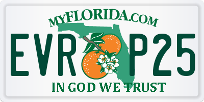 FL license plate EVRP25