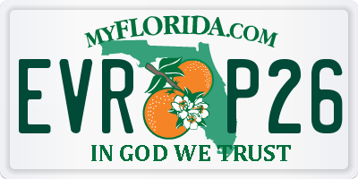 FL license plate EVRP26