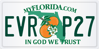 FL license plate EVRP27