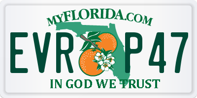 FL license plate EVRP47