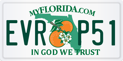 FL license plate EVRP51