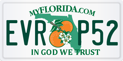 FL license plate EVRP52