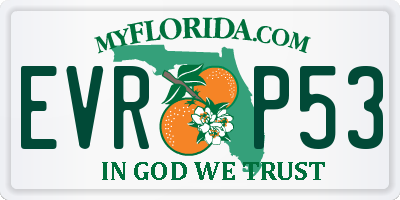FL license plate EVRP53
