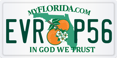 FL license plate EVRP56