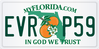 FL license plate EVRP59