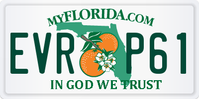 FL license plate EVRP61