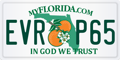 FL license plate EVRP65