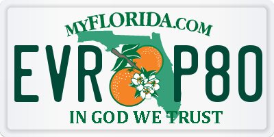 FL license plate EVRP80