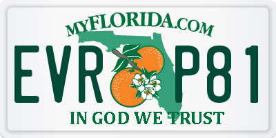 FL license plate EVRP81