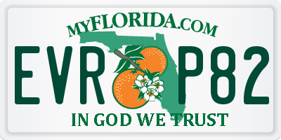 FL license plate EVRP82