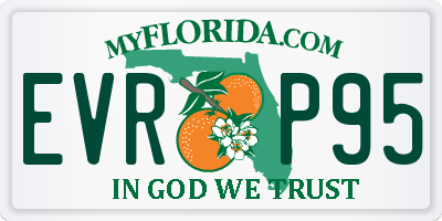 FL license plate EVRP95