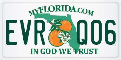 FL license plate EVRQ06